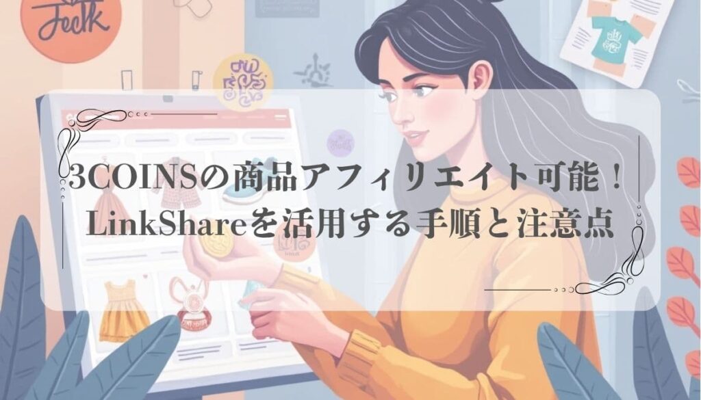 3COINSの商品もアフィリエイトできる！LinkShareを活用する手順と注意点 | Marie Osaki official blog
