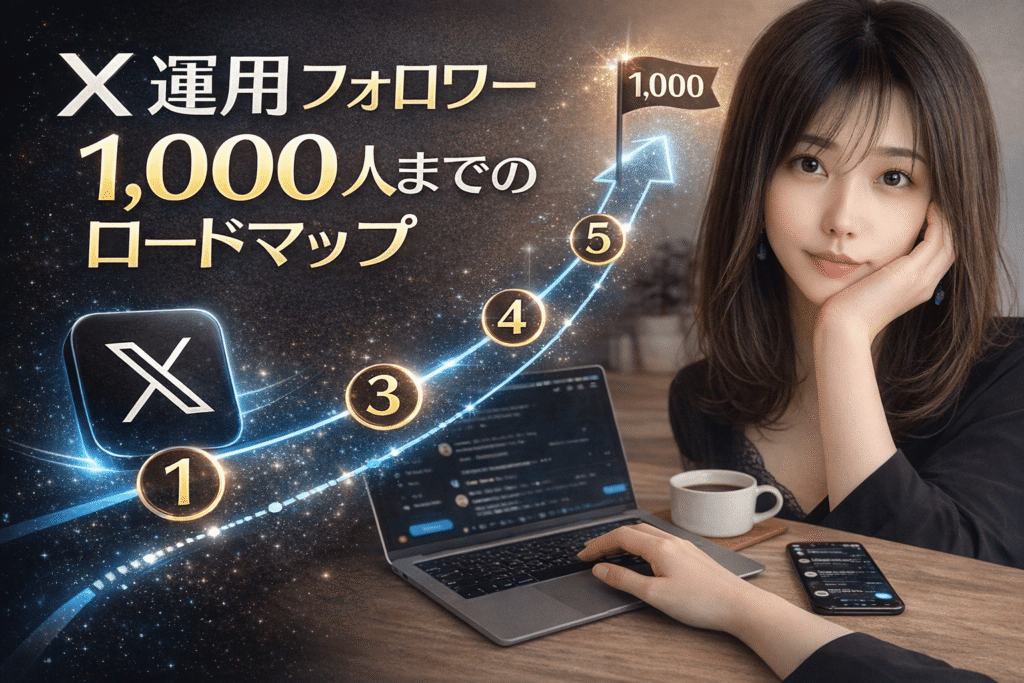 X運用1,000人フォロワー
