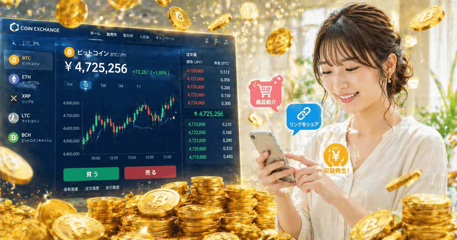 コイン取引所 アフィリエイト